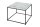 Table basse en marbre métal blanc noir 50 x 50 cm