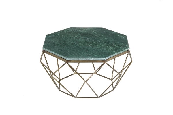 Table basse en marbre métal gris noir 70 x 70 cm