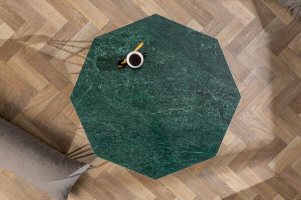 Table basse en marbre métal gris noir 70 x 70 cm