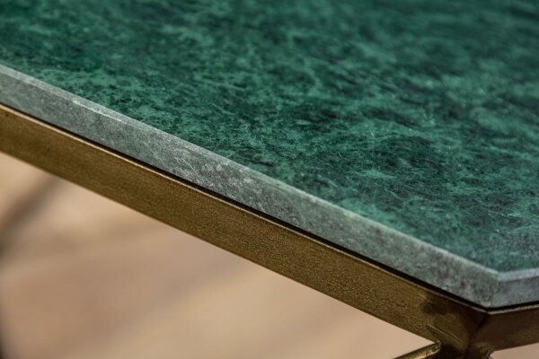 Table basse en marbre métal gris noir 70 x 70 cm