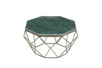 Table basse en marbre m&eacute;tal gris noir 70 x 70 cm