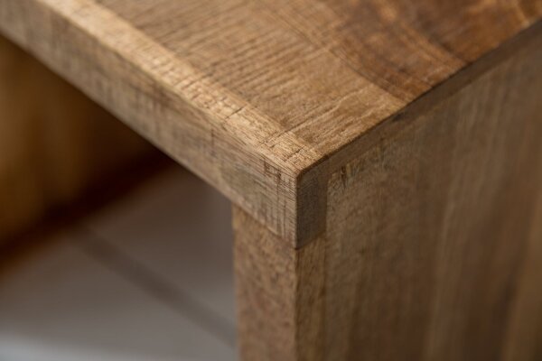 Table dappoint en bois de manguier naturel massif (set de 3)