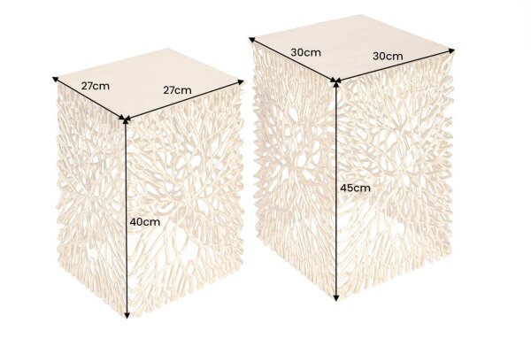 Set de 2 tables dappoint en métal doré fait main
