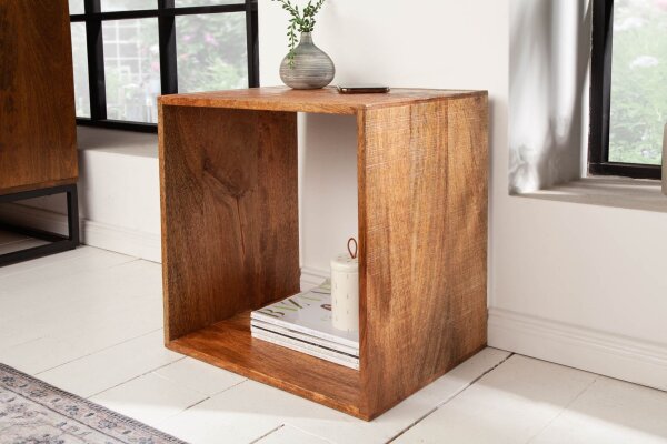 Table dappoint en bois de manguier naturel 43 x 33 cm