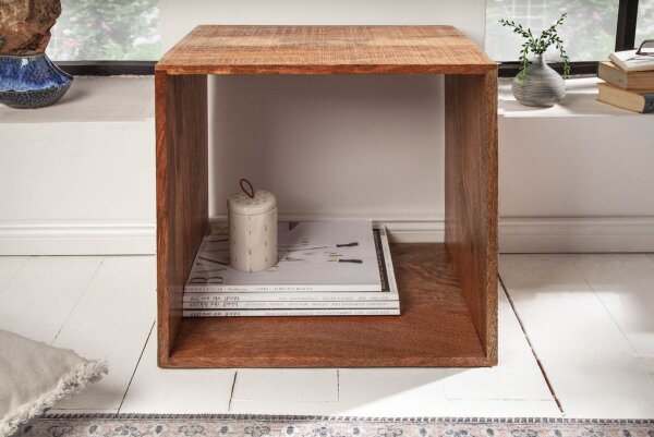 Table dappoint en bois de manguier naturel 43 x 33 cm