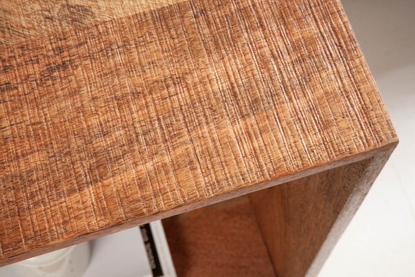 Table dappoint en bois de manguier naturel 43 x 33 cm
