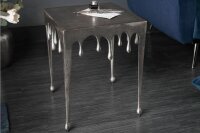 Table dappoint en aluminium argenté 34 x 34 cm