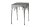 Table dappoint en aluminium argenté 34 x 34 cm