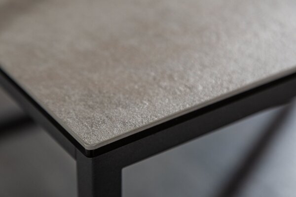 Table basse en céramique gris aspect béton 75x40 cm (lxh)