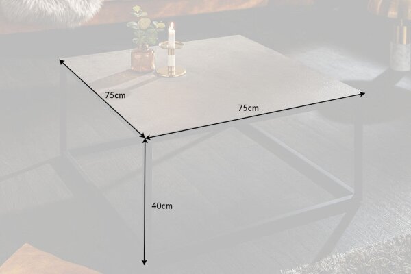 Table basse en céramique gris aspect béton 75x40 cm (lxh)