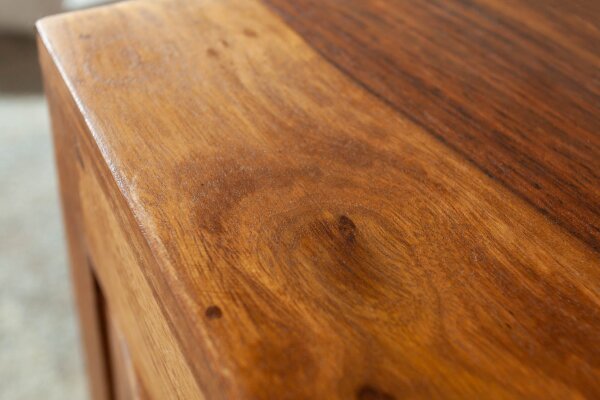 Set de 3 tables dappoint en bois de sheesham naturel