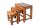 Set de 3 tables dappoint en bois de sheesham naturel