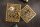 Table basse set de 2 pièces en métal doré anguleux fait main