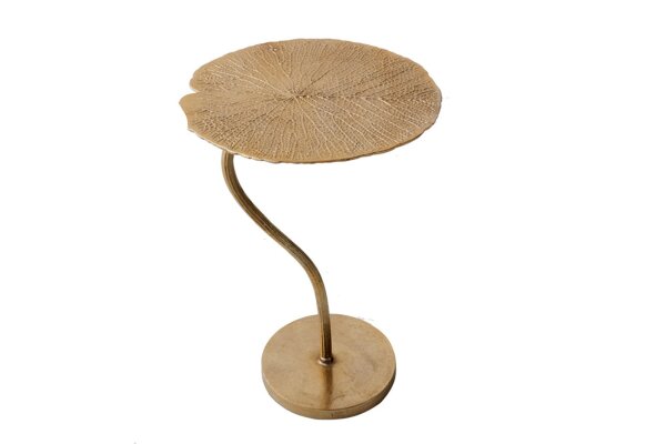 Table dappoint en métal doré 40 x 38 cm travail manuel