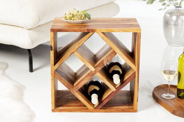 Armoires à vin en bois de Sheesham naturel 40 x 25 cm