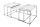 Table basse 2 pièces MDF métal blanc chrome avec plateaux