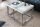 Table basse 2 pièces MDF métal blanc chrome avec plateaux