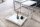 Table basse 2 pièces MDF métal blanc chrome avec plateaux