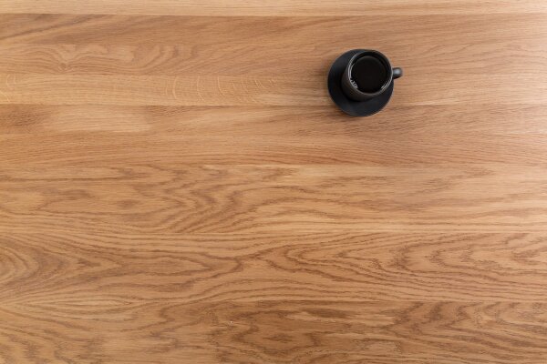 Table basse bois (chêne) métal en noir naturel 95x55 cm
