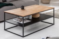 Table basse bois (chêne) métal en noir...