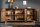 Buffet noir or 140 x 75 cm bois métal fait main