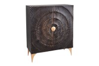Highboard décoratif noir or H : 120 cm Travail manuel