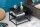 Table dappoint avec espace de rangement Acier noir 50 x 40 cm