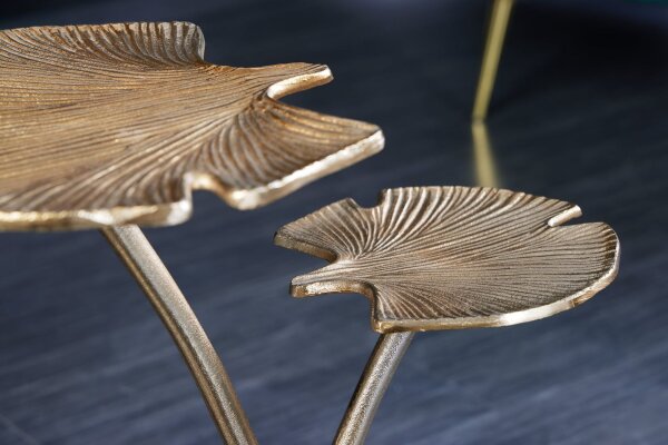 Table dappoint en métal doré 50 x 32 cm travail manuel