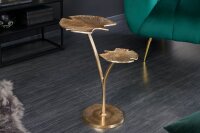 Table dappoint en métal doré 50 x 32 cm...