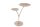 Table dappoint en métal argenté 50x32 cm fait main