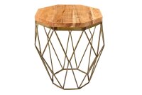 Table basse en bois dacacia m&eacute;tal naturel laiton...