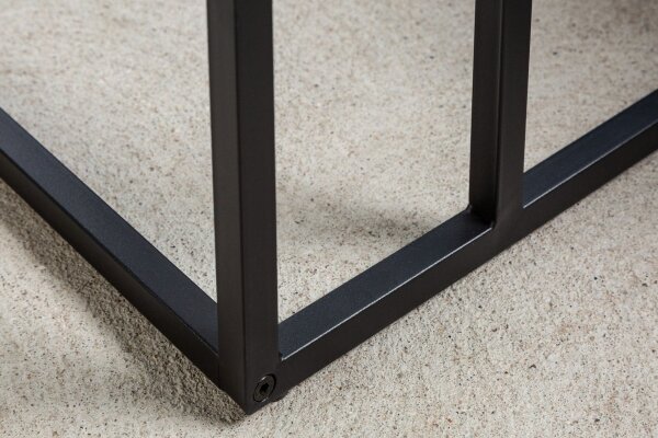Table dappoint en noir 43 x 35 cm forme C métal MDF