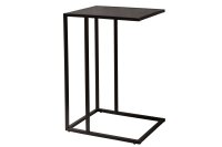 Table dappoint en noir 43 x 35 cm forme C m&eacute;tal MDF