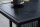 Table dappoint en noir 43 x 35 cm forme C métal MDF