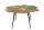 Table basse en métal doré noir 94x92 cm artisanale