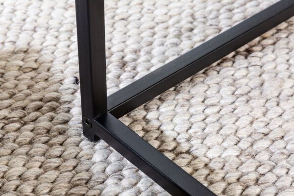 Lot de 2 tables dappoint noires carrées Modernes