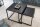 Lot de 2 tables dappoint noires carrées Modernes