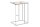 Table dappoint 43x35 cm forme C H : 63 cm Métal MDF