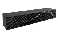 Meuble TV suspendu noir 160 cm bois de manguier fait main