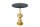 Table dappoint verre dur métal en or noir Ø 44 cm