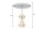 Table dappoint verre dur métal en or noir Ø 44 cm