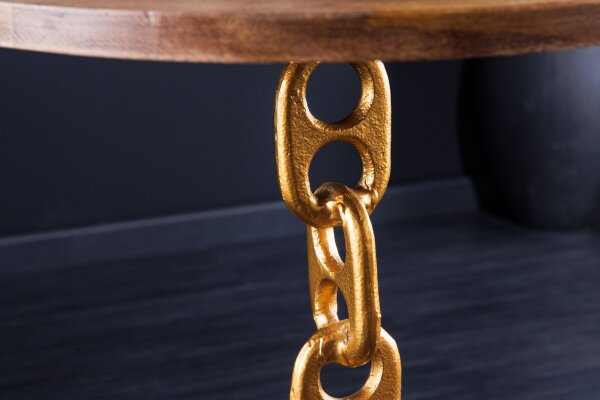 Table dappoint mangue bois métal 38x38 cm artisanale