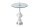Table dappoint verre dur métal argenté Ø 44 cm