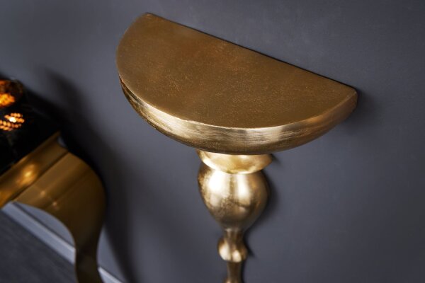 Étagère flottante en métal doré H : 80 cm Travail manuel Baroque Design