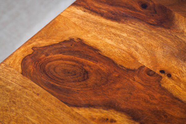 Table dappoint bois de sheesham métal 45 x 30 cm