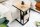 Table dappoint mangue bois métal 45 x 30 cm forme C