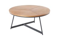 Table basse bois (chêne) métal ronde...