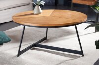 Table basse bois (chêne) métal ronde...