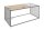 Table basse verre MDF métal en noir 100 x 50 cm Moderne