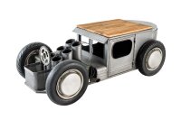 Table basse 165 cm artisanale Hot Rod avec meuble bar
